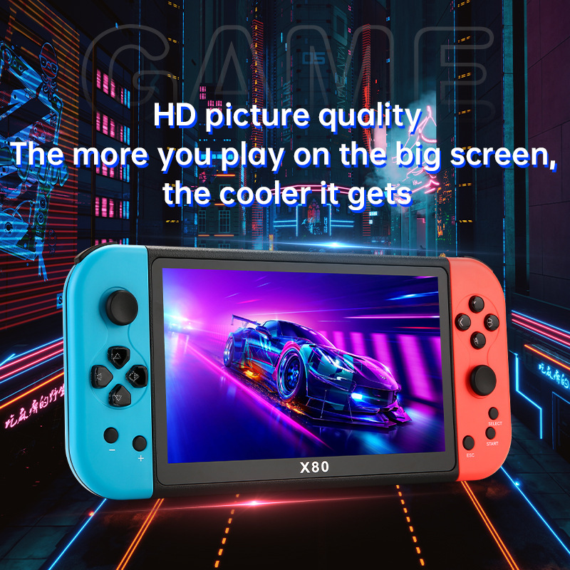 Gaming Console X80 - X80 Retro Handheld Game Console Multiple