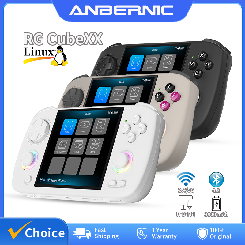 Gaming Console With Gta - ANBERNIC RG Cubexx Retro Handheld Game