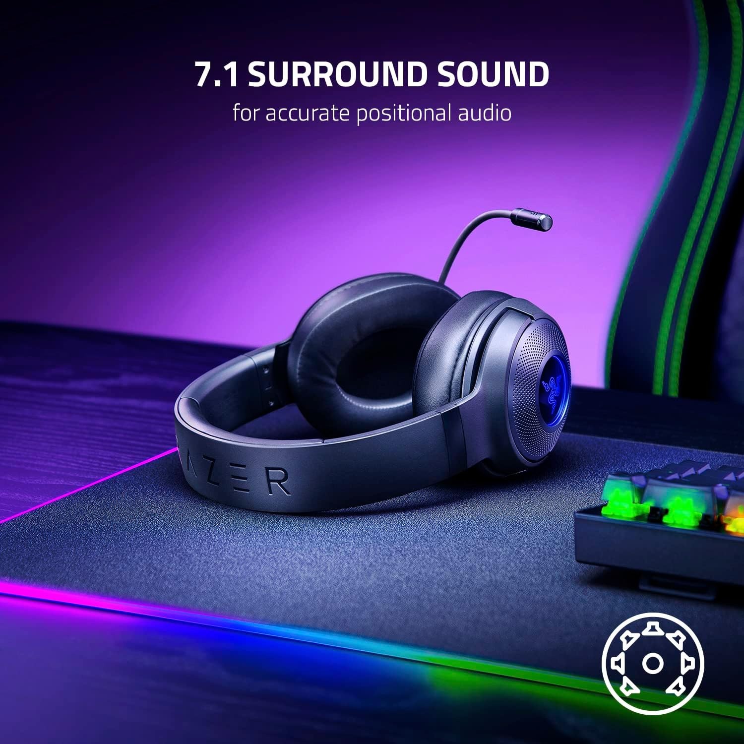 Razer Kraken V3 X Wired USB Ga - Lan Cable Gaming 评论和价格