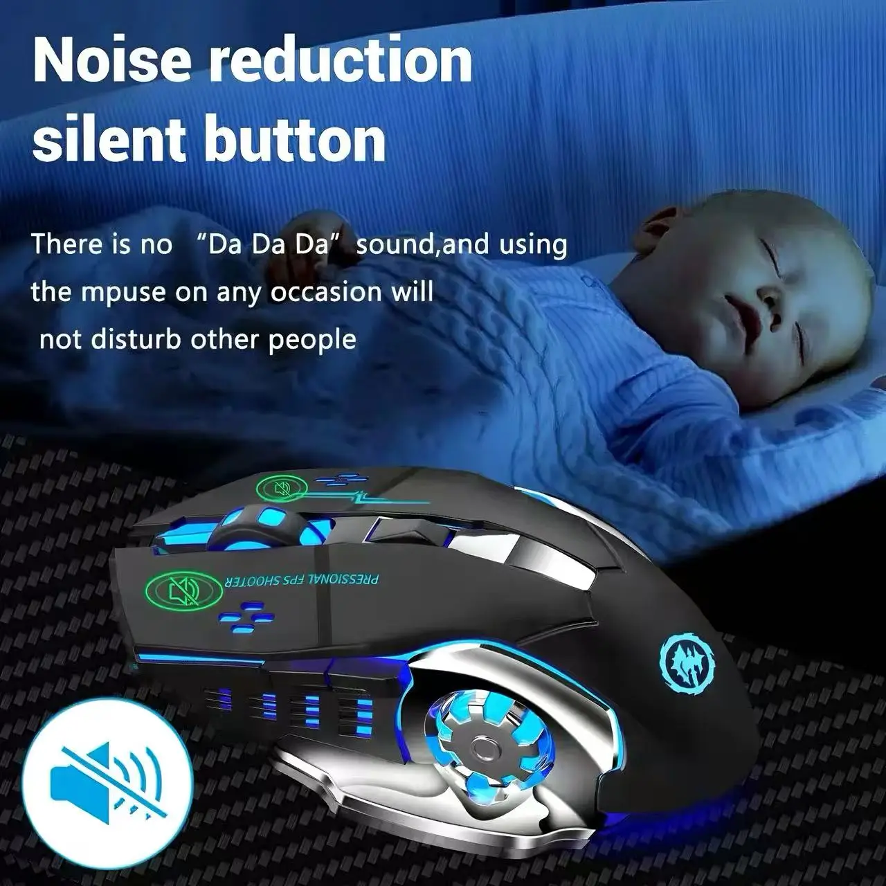 RGB Light Wireless Gaming Mous - Gaming Console Buttons 评论和价格