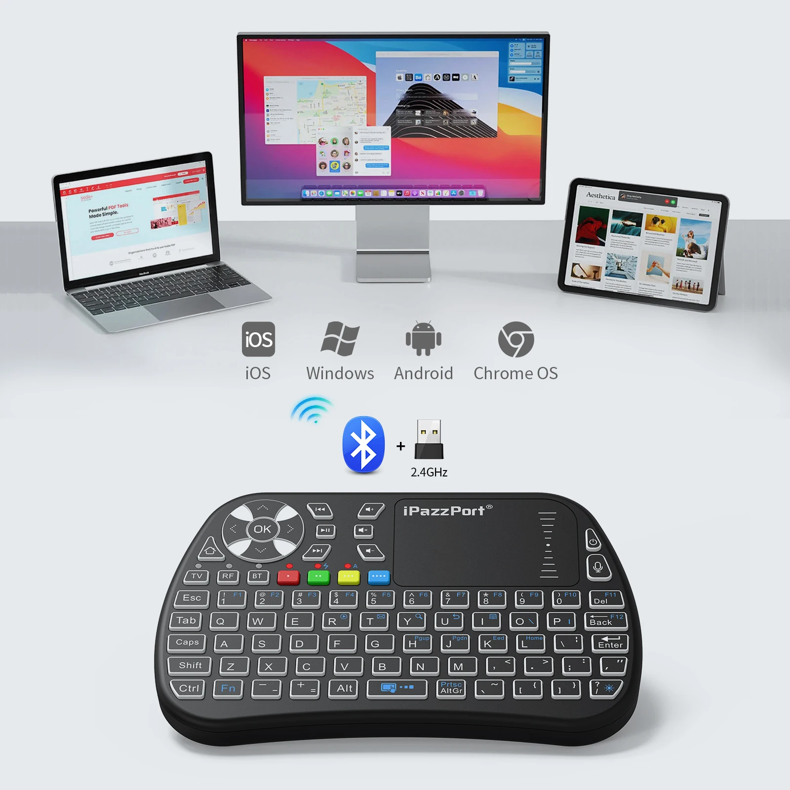 IPazzPort Bluetooth Mini Keybo - Gaming Console For Smart Tv 评论和价格