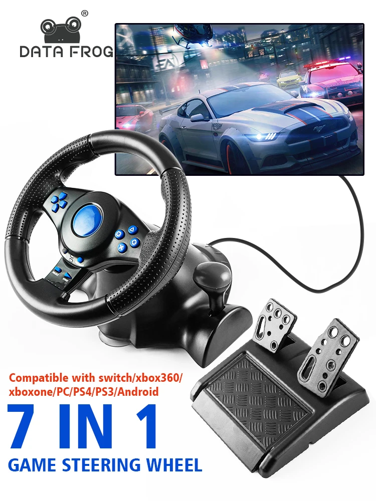 DATA FROG Racing Steering Whee - Steering Wheel Gaming 评论和价格